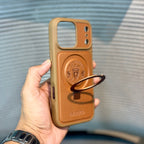 Protective Apple iPhone Back Cover - AristoStand MagSafe Leather Polo iPhone 17 Pro Max Case - Style 6