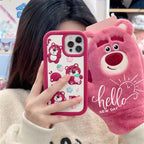 Protective Apple iPhone Back Cover - Cute Cartoon 3D Character Design Girly Cases for Girls Boys Women Teens Fun Cool Funny Silicone Soft Shockproof Cover for iPhone, Maroon - Style 3