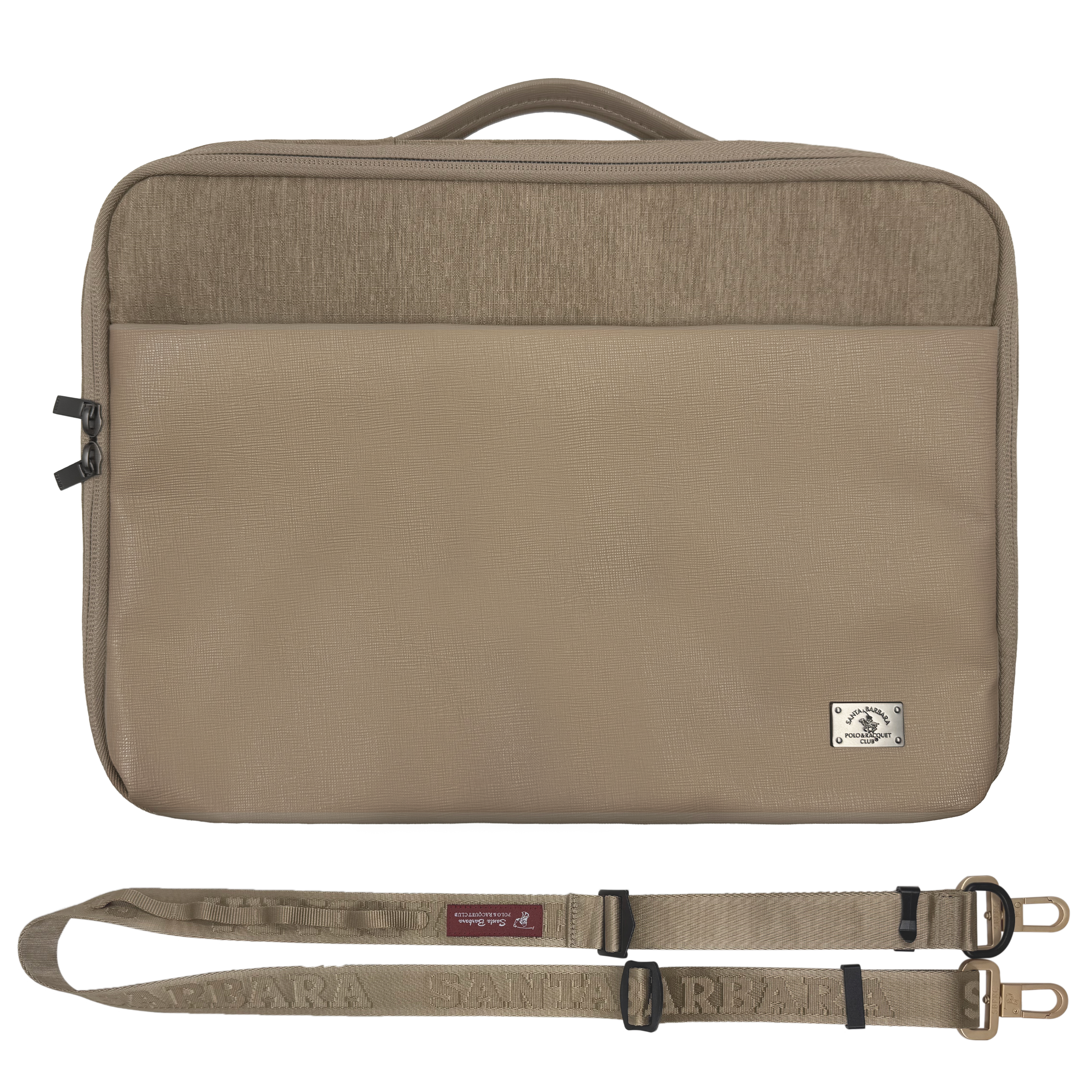 Santa Barbara Polo Matte PU Leather Macbook Bag For Macbook 13 Inch, 14 Inch (iPad 12.9, 13inch) (Desert)