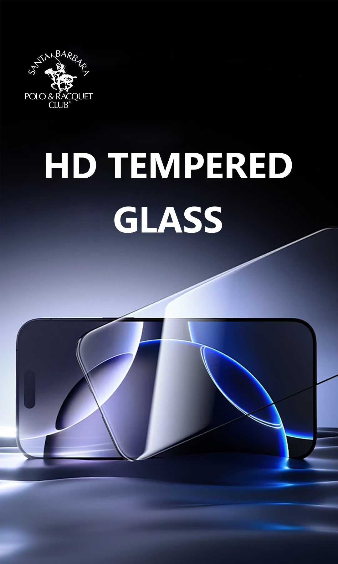 Protective Apple iPhone Back Cover - Santa Barbara Polo Raquet Club Ultra HD Clear Tempered Glass Protector for iPhone 17 Pro Max (Clear HD)