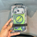 Protective Apple iPhone Back Cover - Green LumiQuicksand Night Glow iPhone 17 Pro Case - Style 4