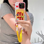 Protective Apple iPhone Back Cover - M & M Card Holder Case with Sling for iPhone