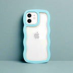 Minimals : Curvy Blue Mobile Case by CoverMeUp - Style 4
