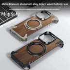 Protective Apple iPhone Back Cover - Auriglo Walnut Lens Protection - iPhone Case - Style 11