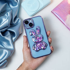 Adorable Rabbit Glitter Transparent Soft Case