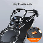 Protective Apple iPhone Back Cover - Luxury Z Shape Metal Case For iPhone - Style 17