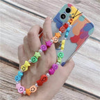 Rainbow Smiley Charms Hanging Custom Slim Soft Case Mobile Case by CoverMeUp - Style 8