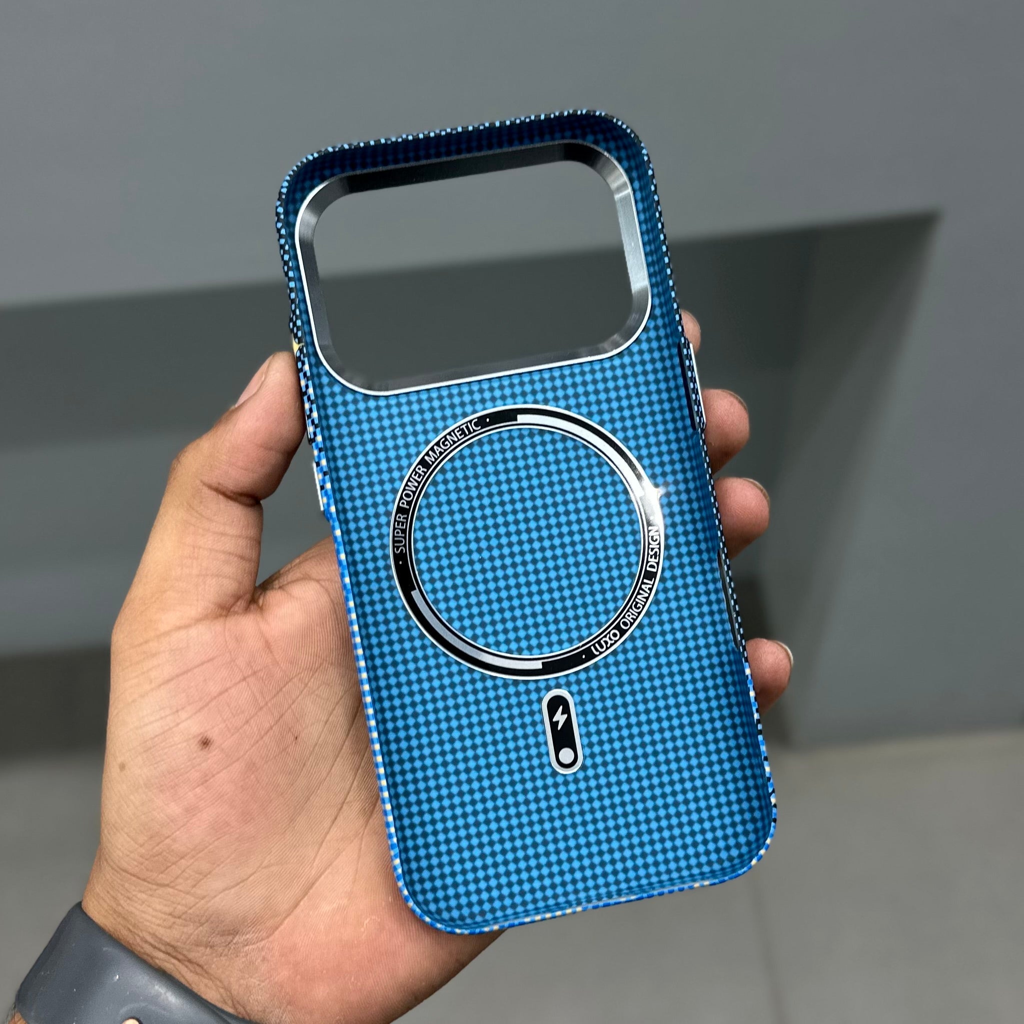 LUXO MAGSAFE CASE-BLUE RAW STARS ( No. 3576 )