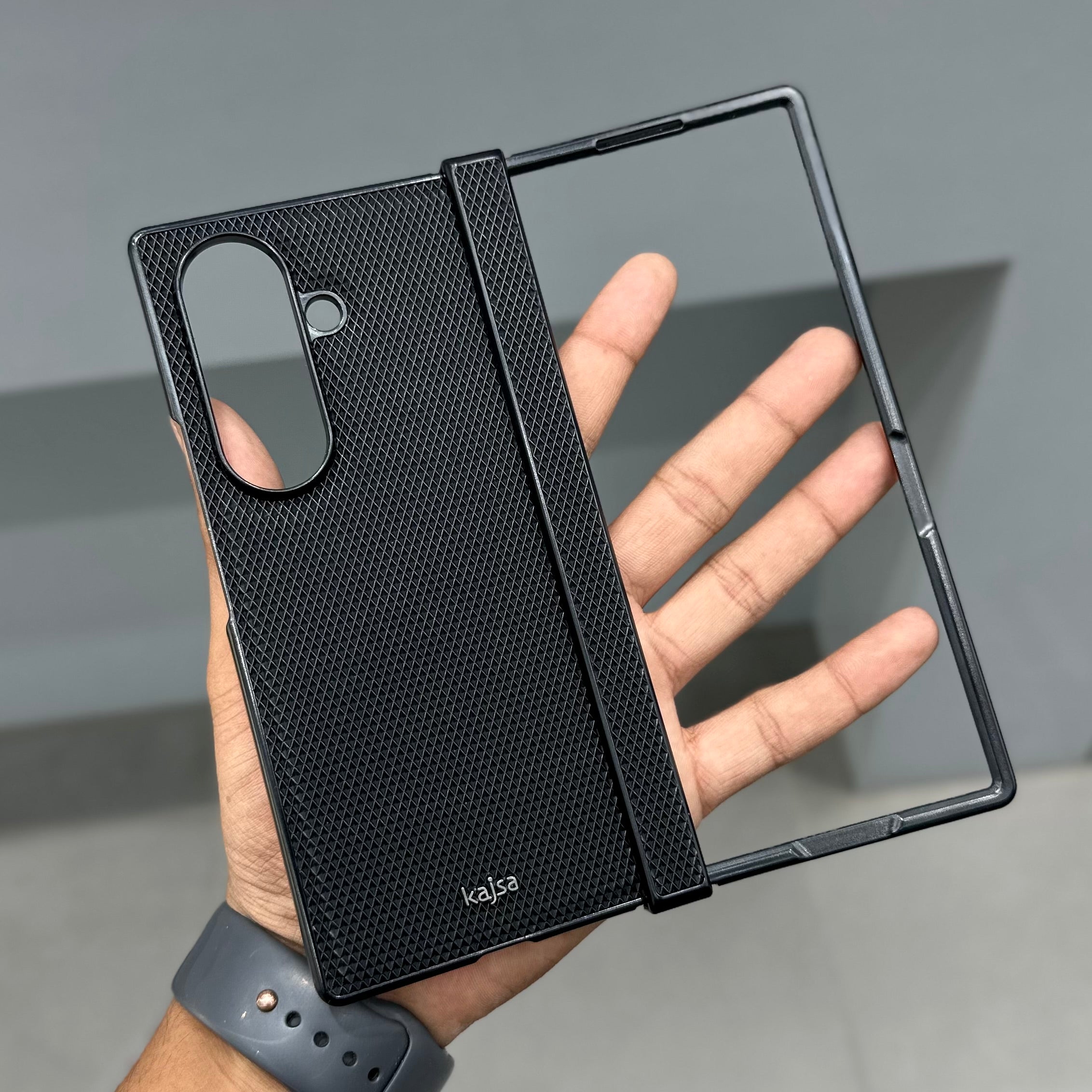 KAJSA LEATHER SAMSUNG CASE - BLACK ( No. 3378 ) Mobile Case by CoverMeUp - Style 4
