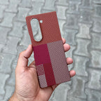 Luxo Orange Check With Magsafe-Samsung ( No. 1891 ) Mobile Case by CoverMeUp - Style 3