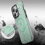 Protective Apple iPhone Back Cover - Youngkit Water- Ink Series Cover for iPhone 13 Pro | Green - Style 5