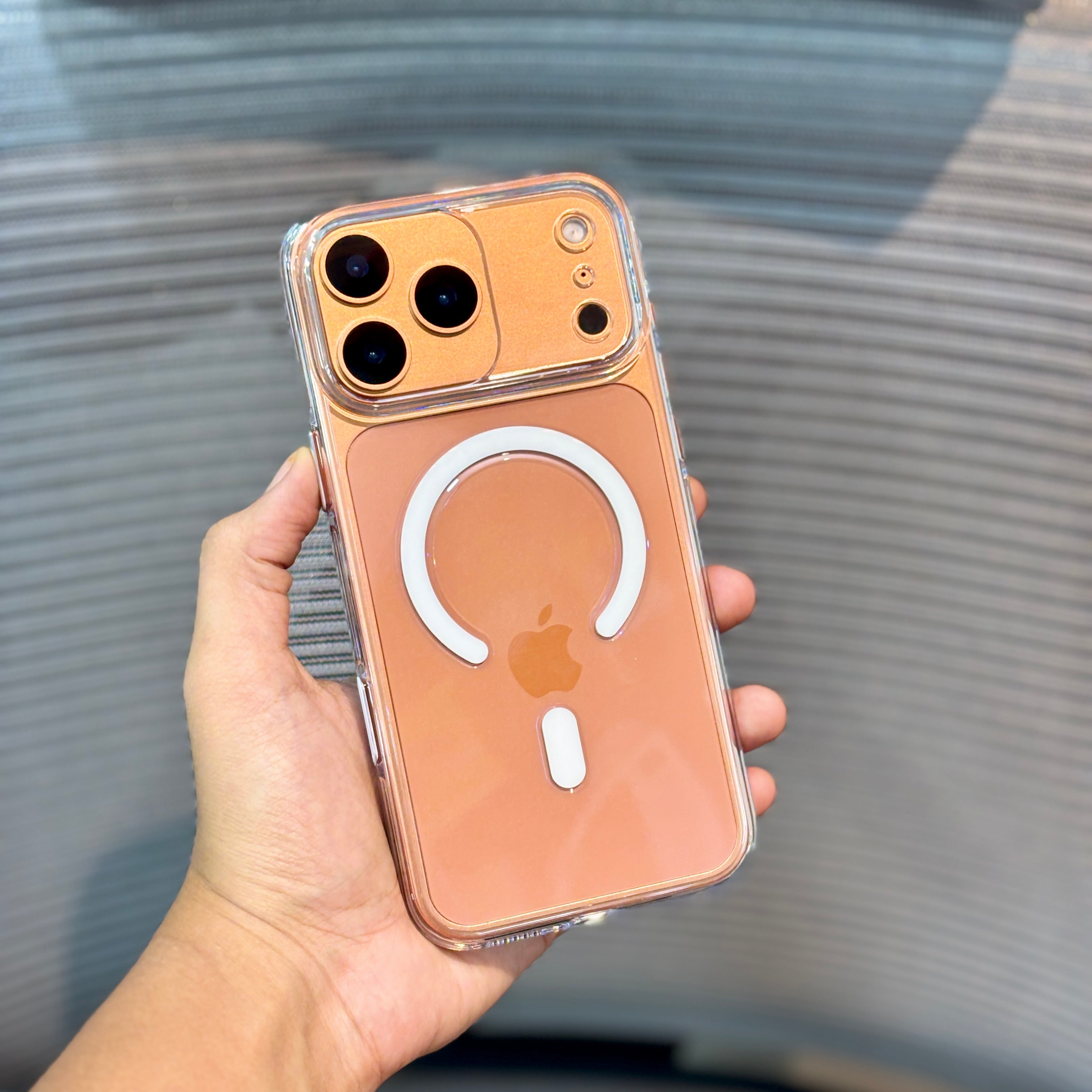 Protective Apple iPhone Back Cover - ClearGuard Metal MagSafe iPhone 16 Pro Case - Style 2