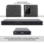 Samsung Galaxy S26 Ultra Shockproof Leather Flip Case Cover - Black Mobile Case by CoverMeUp - Style 6