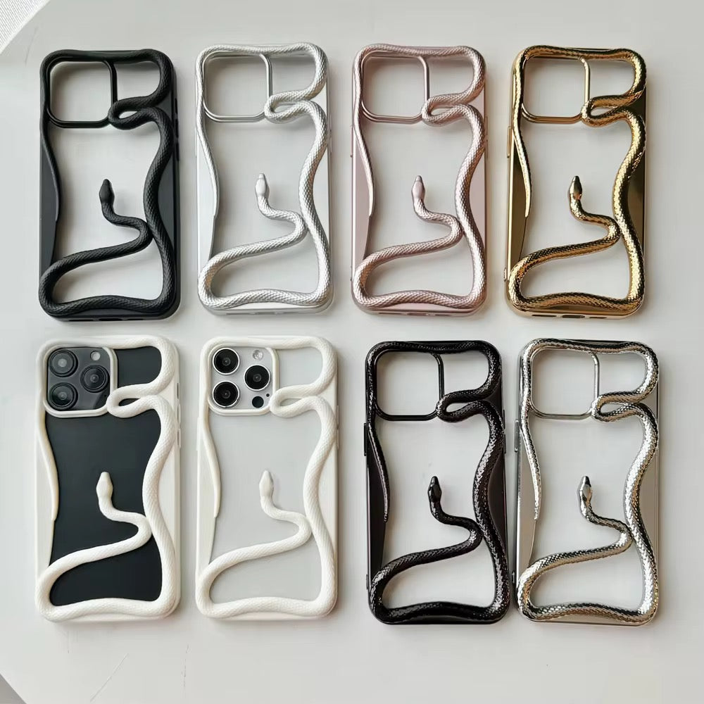 Protective Apple iPhone Back Cover - Fancy Snake Designer Soft Silicone Case for iPhone - Style 4