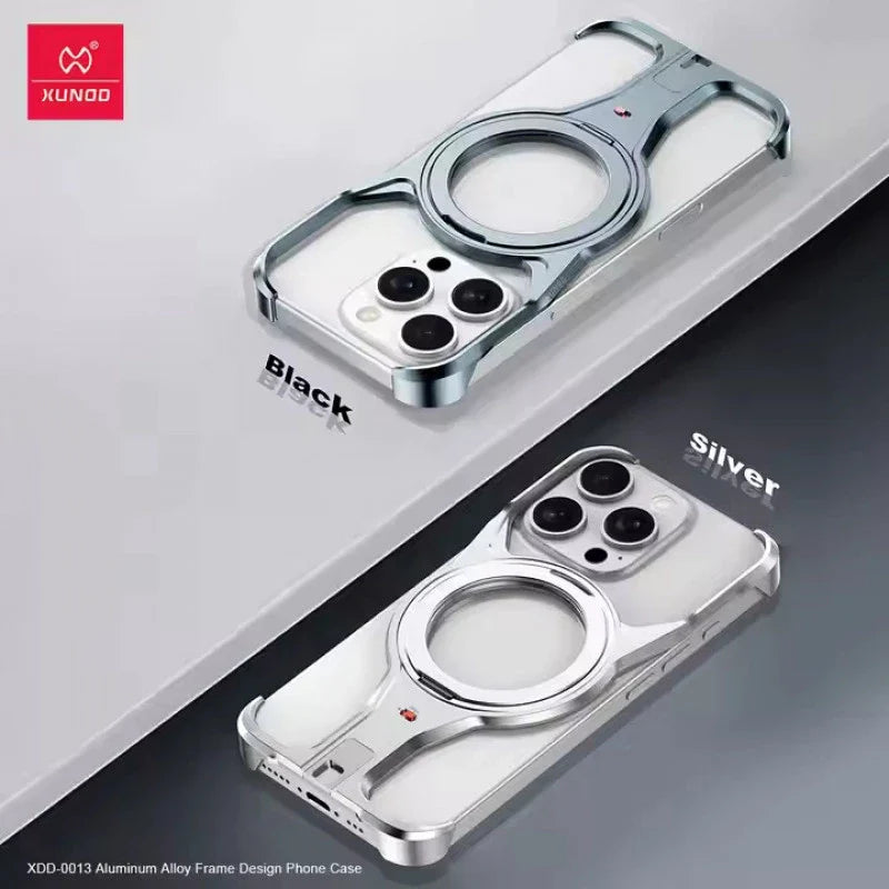 Protective Apple iPhone Back Cover - Metal Magsafe Bumper Case for iPhone 16 Series