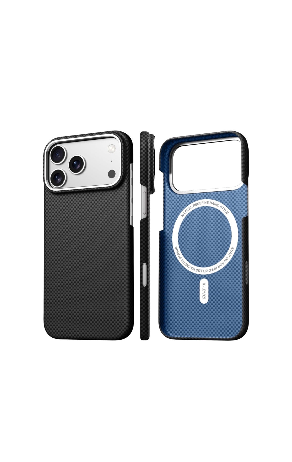 X-Level Mars Collection Ultra-Thin Back Carbon With MagSafe Case for iPhone 17 Pro | 17 Pro Max |