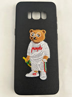 3D Embroidery Leather Back Case Compatible with Samsung Galaxy S8 Plus Mobile Case by CoverMeUp