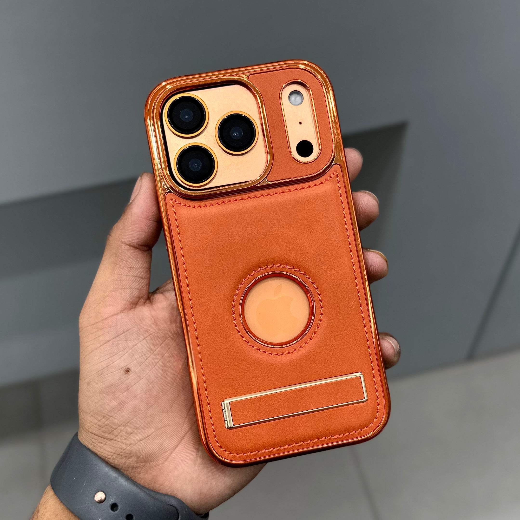 ICON LUXURIOUS WITH STAND - ORANGE ( No. 2597 ) Mobile Case by CoverMeUp