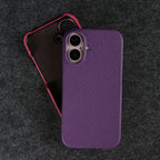Luxury Real Leather Phone Case with MagSafe (Lychee Pattern) Mobile Case by CoverMeUp - Style 43
