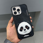 Nimmy Premium Embroidered Leather Case - NIMMY PANDA CASE - 16 SERIES - BLACK ( No. 3496 )