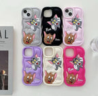 Protective Apple iPhone Back Cover - Soft Silicone 3D Cute Cartoon Full Protective Case Compatible with iPhone - Style 7