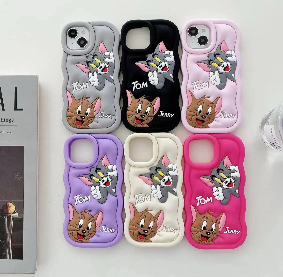 Soft Silicone 3D Cute Cartoon Full Protective Case Compatible with iPhone