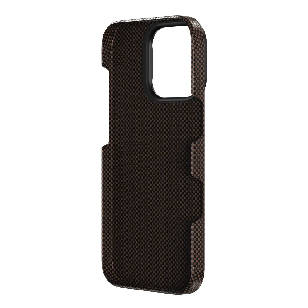 Protective Apple iPhone Back Cover - Premium Carbon Fiber MagSafe Slim Fit Hard Case for iPhone - Style 3