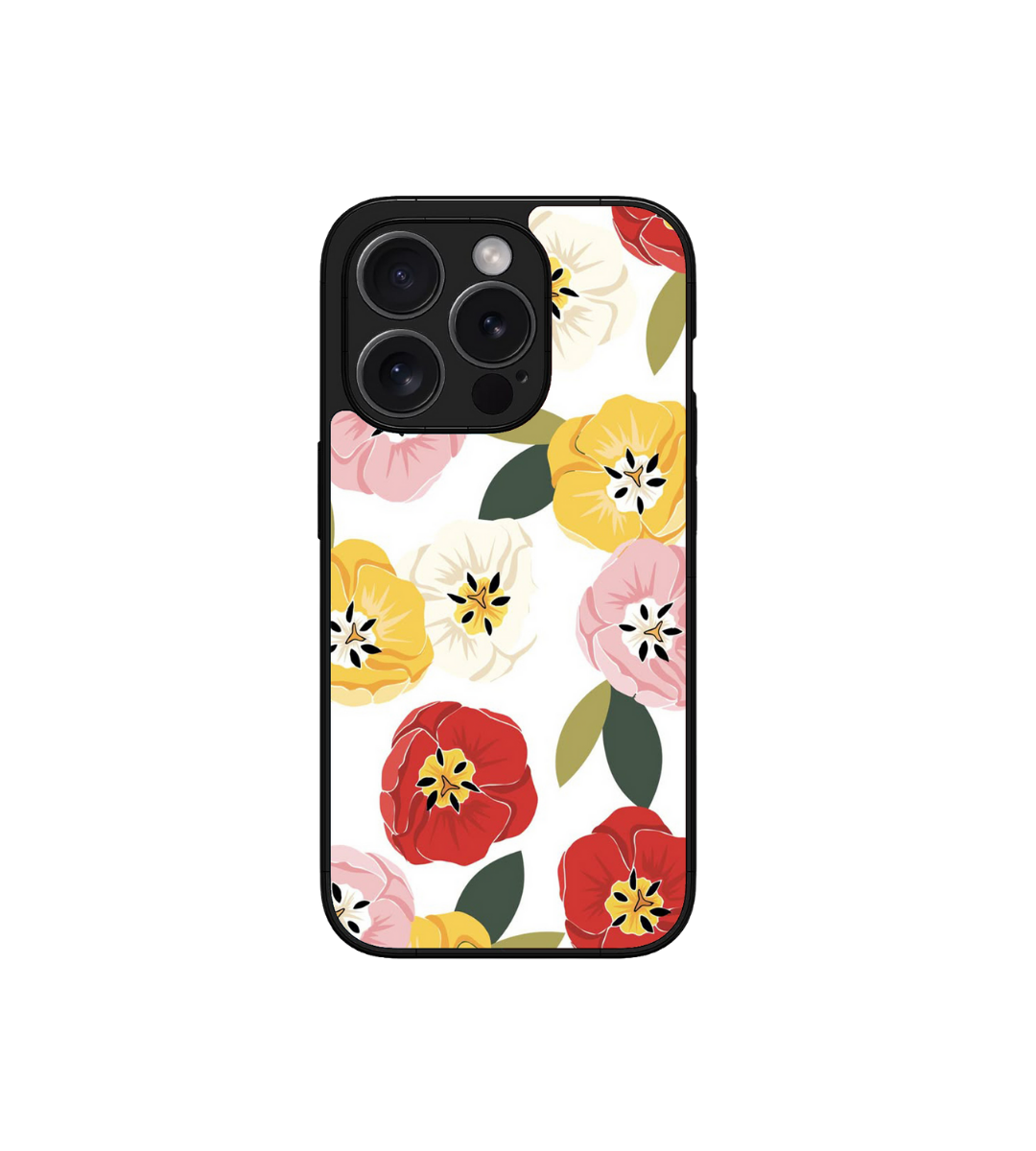 Floral Flower Custom Glossy Metal Bumper Case Mobile Case by CoverMeUp