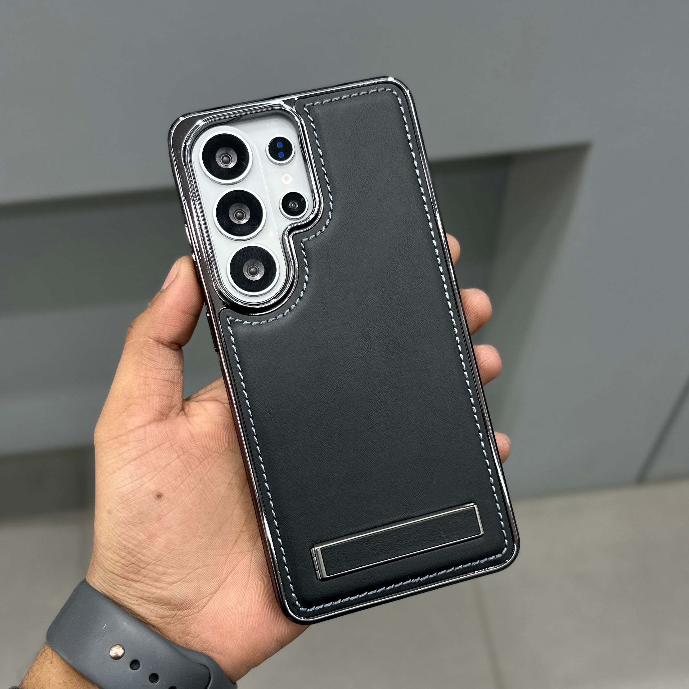 ICON LUXURY LEATHER STAND CASE SAMSUNG - BLACK ( No. 3057 )