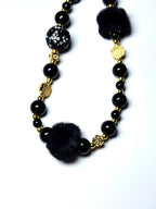 Black Bling Phone Charm Strap Mobile Case by CoverMeUp - Style 3