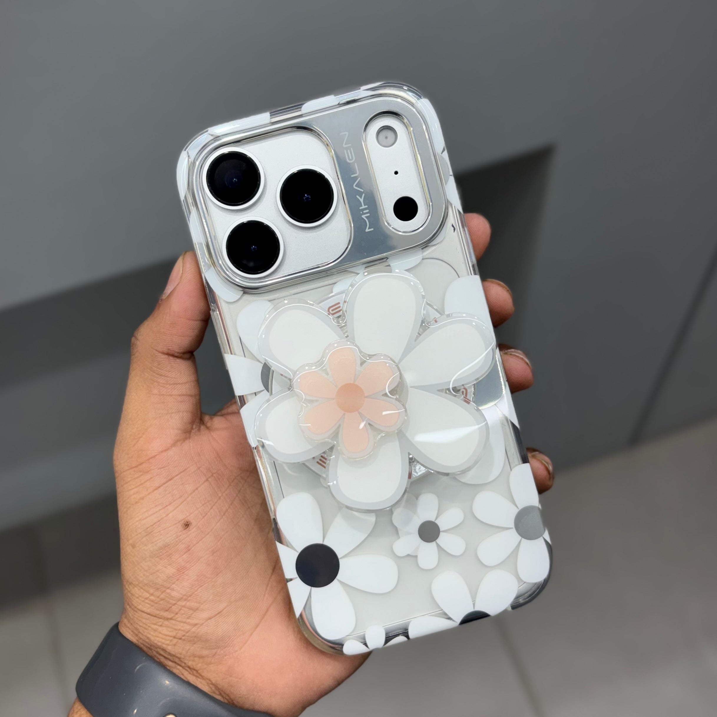 MIKALEN Flower Case with ACC - White ( No. 2335 ) Mobile Case by CoverMeUp - Style 3