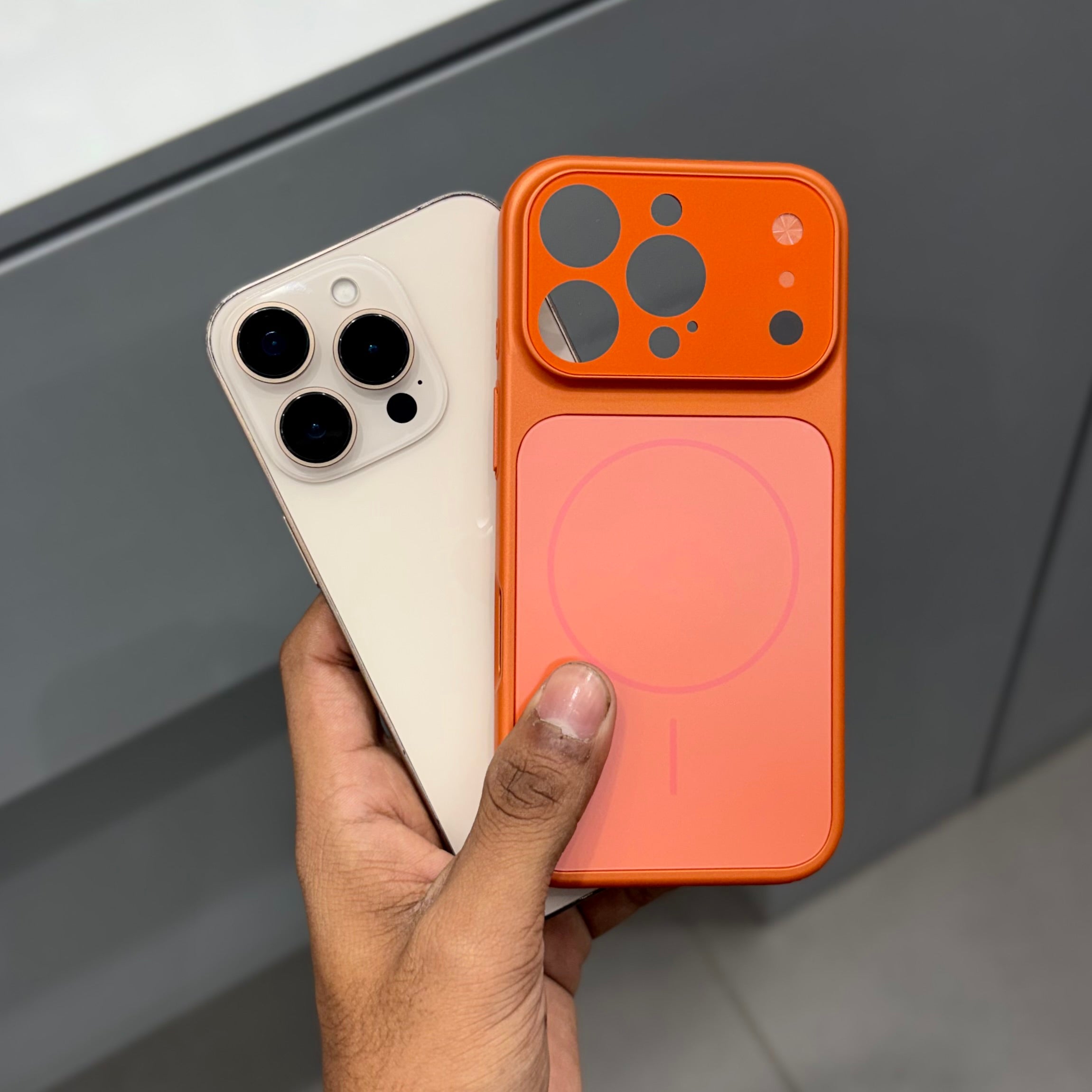 AG GLASS CASE - ORANGE ( No. 2398 ) Mobile Case by CoverMeUp - Style 3