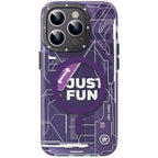 Protective Apple iPhone Back Cover - Youngkit Technology Series Futuristic Circuit Anti-Drop Magsafe Case for iPhone 14 Pro Max |Purple