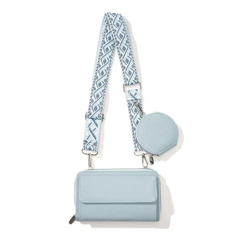 Women’s Cross Body Phone Holder Bags(Blue)