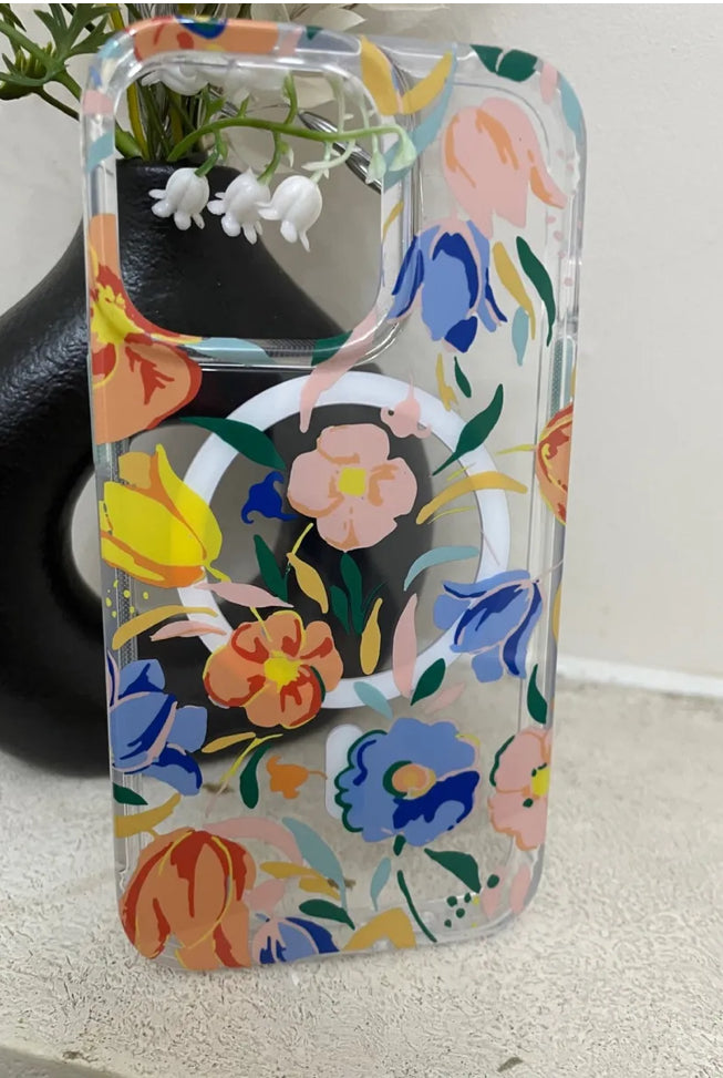 Floral Flower Case Magsafe for iPhone 14 Pro