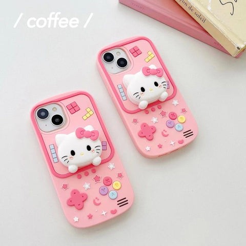 Kitty Pop- Out Game Silicone Case for iPhone