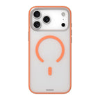 YOUNGKIT Clear Series Frosted Magsafe Shockproof TPU PC Phone Back Cover for iPhone 17 ProMax / 18 Pro Max - Orange