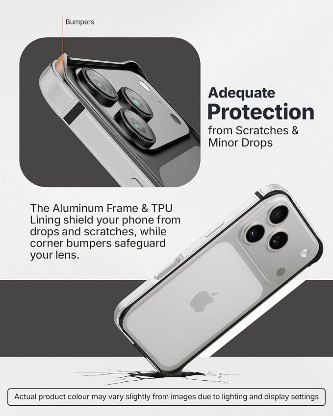Metallic Bumper Case for iPhone 17/18 Pro & Pro Max - iPhone 17 Pro Max / 18 Pro Max - Silver