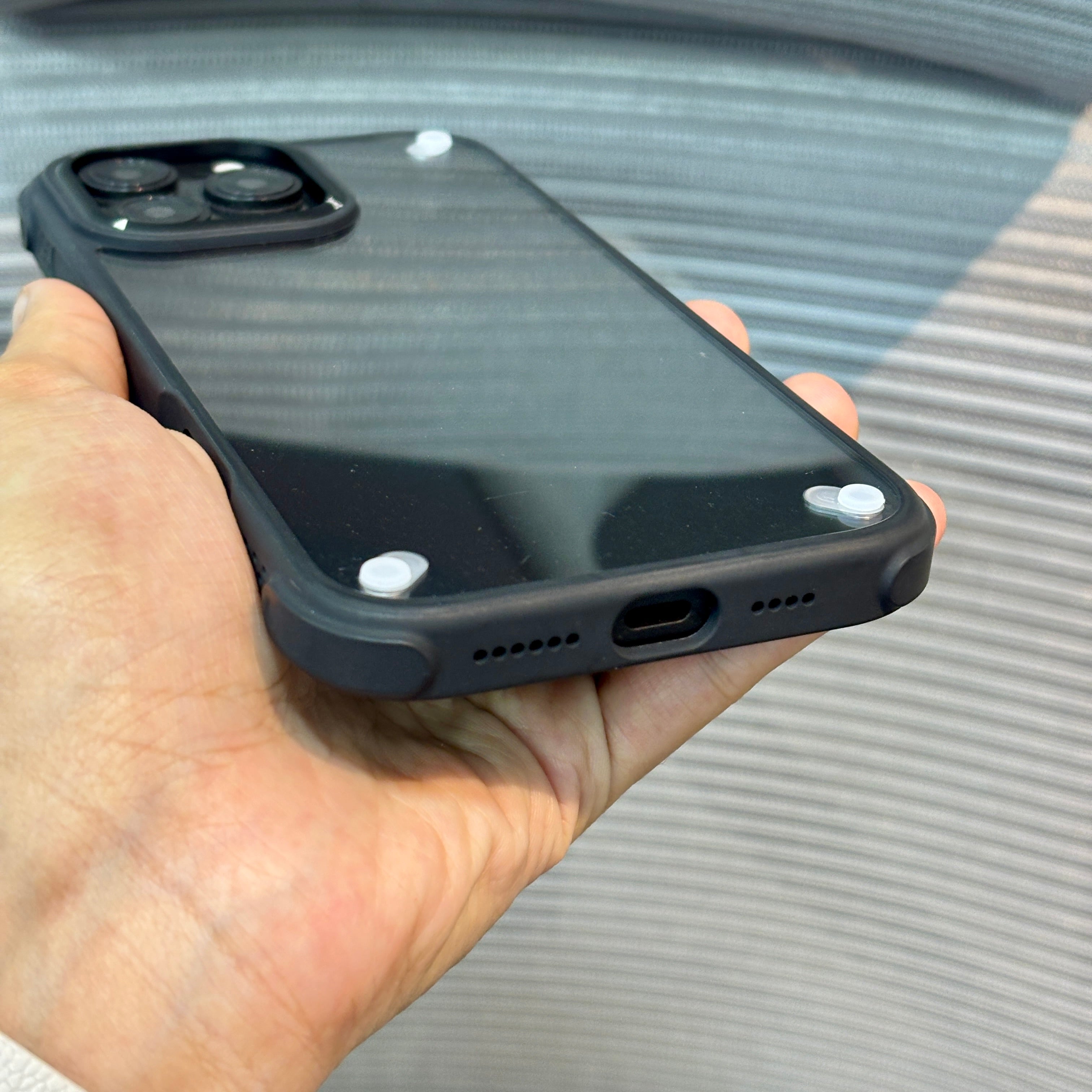 Protective Apple iPhone Back Cover - GripShield Clear iPhone Case - Style 20