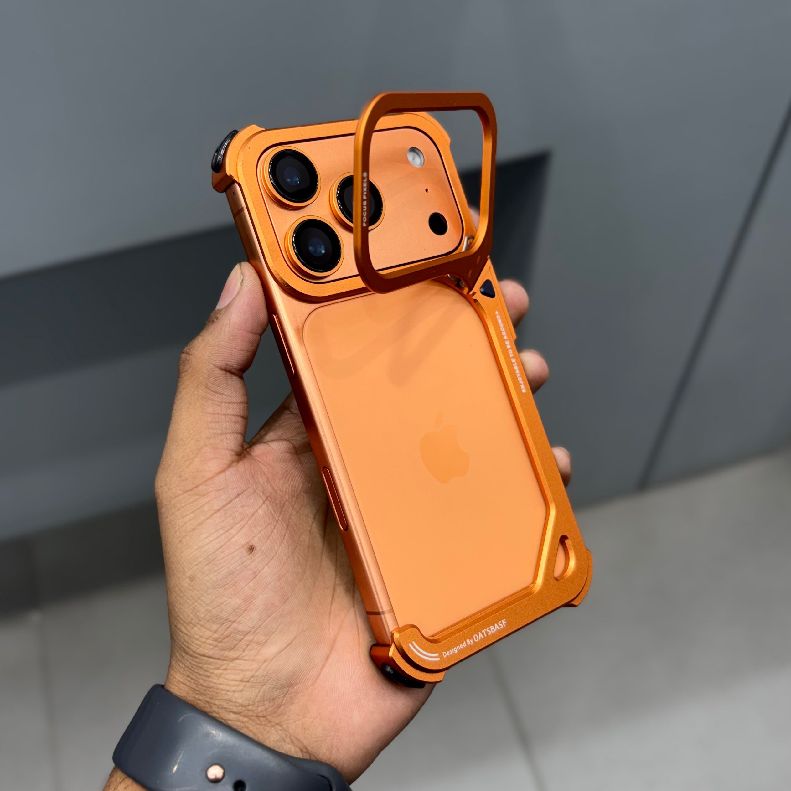 9 METAL CASE - ORANGE ( No. 2390 ) Mobile Case by CoverMeUp - Style 3