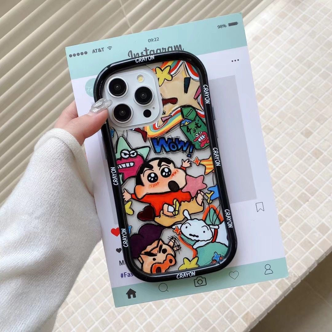 CRAYON Shinchan Cartoon Printed Shockproof Bumper Case for iPhone