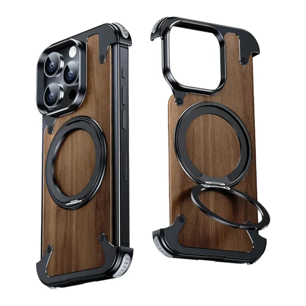Auriglo Walnut Lens Protection - iPhone Case