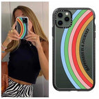 Protective Apple iPhone Back Cover - Rainbow Impact Soft Case For iPhone 12 12Pro