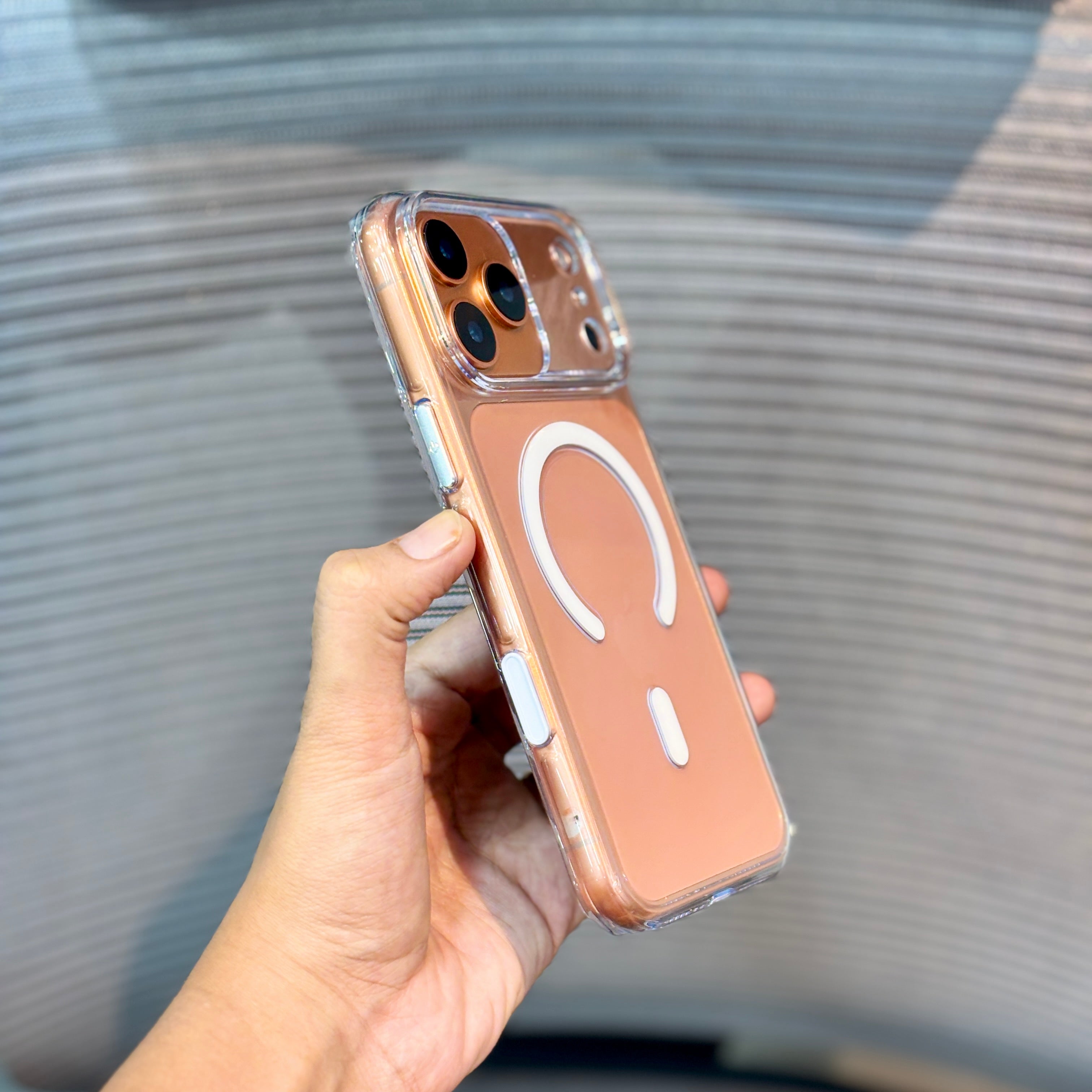 Protective Apple iPhone Back Cover - ClearGuard Metal MagSafe iPhone 16 Pro Case - Style 7