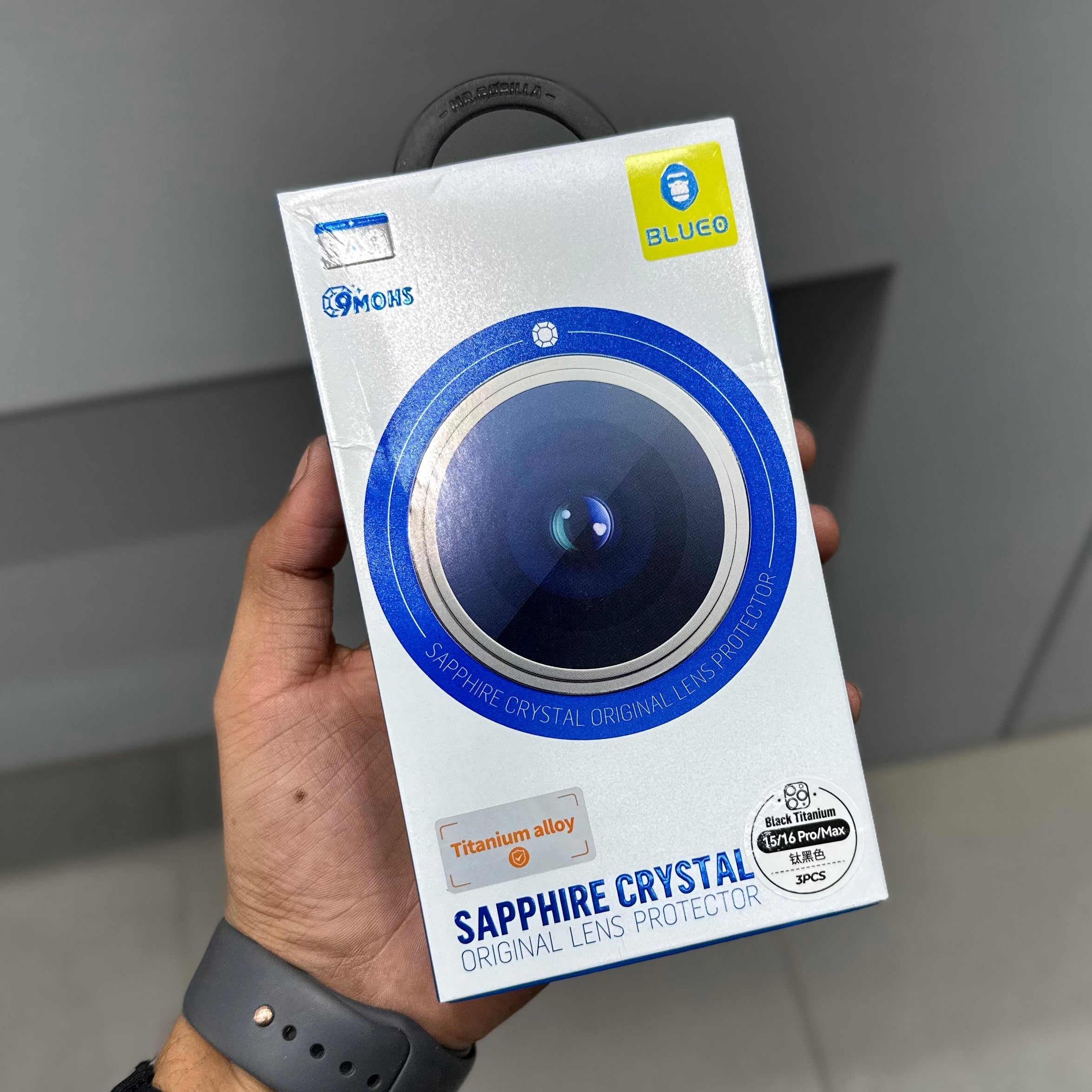 BLUEO SAPPHIRE 1 - 1 CAMERA RINGS - BLACK TITANIUM ( No. 2894 ) Mobile Case by CoverMeUp