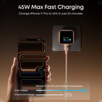 Anker Nano Charger (45W, Smart Display, 180° Foldable)