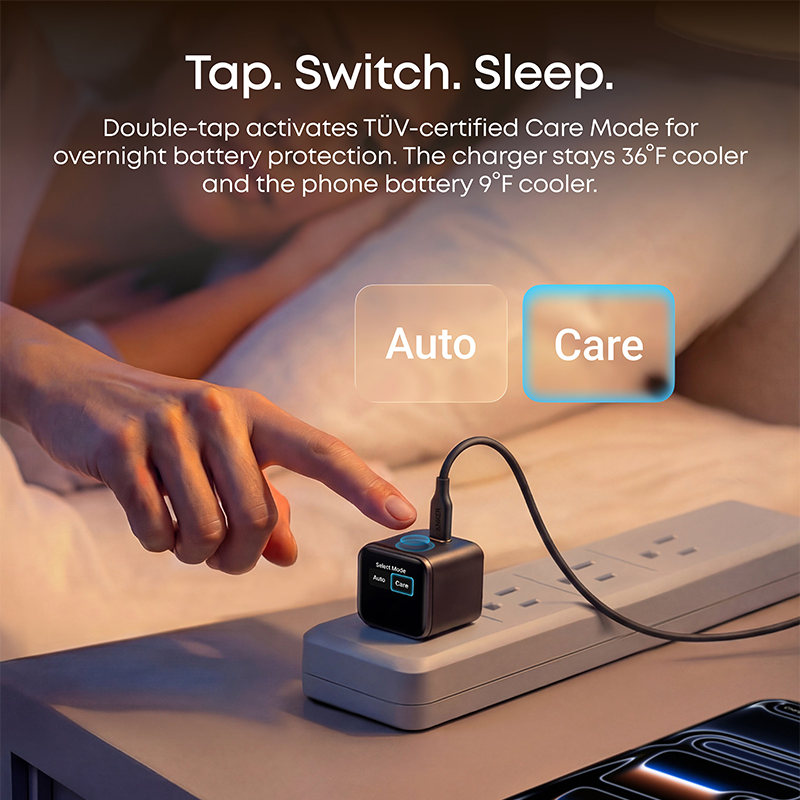 Anker Nano Charger (45W, Smart Display, 180° Foldable)