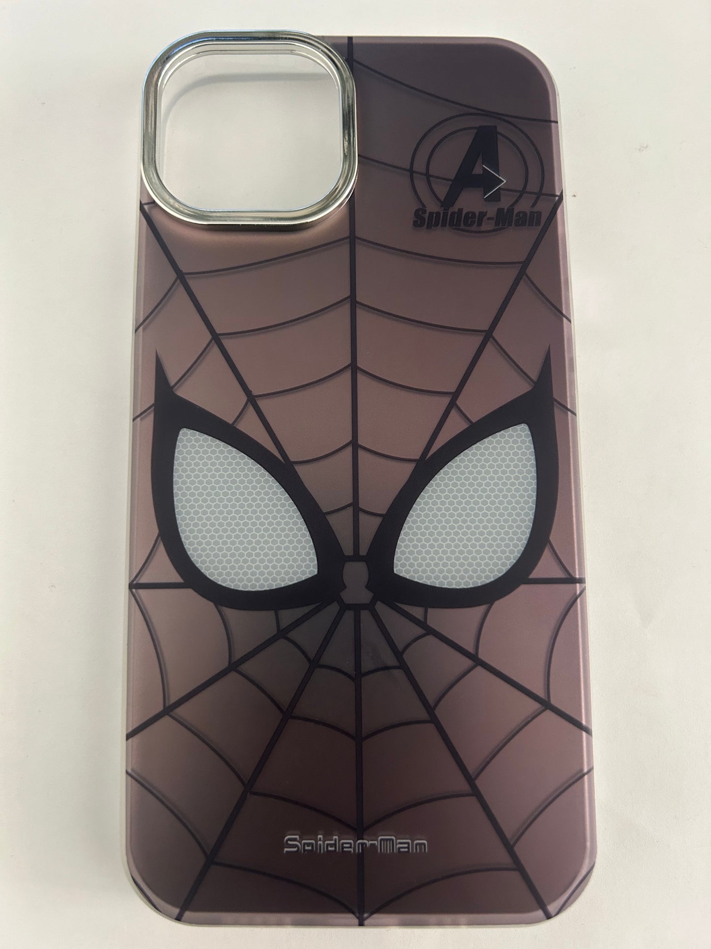 iPhone 14 Superhero Character Silver Metallic Icon Case