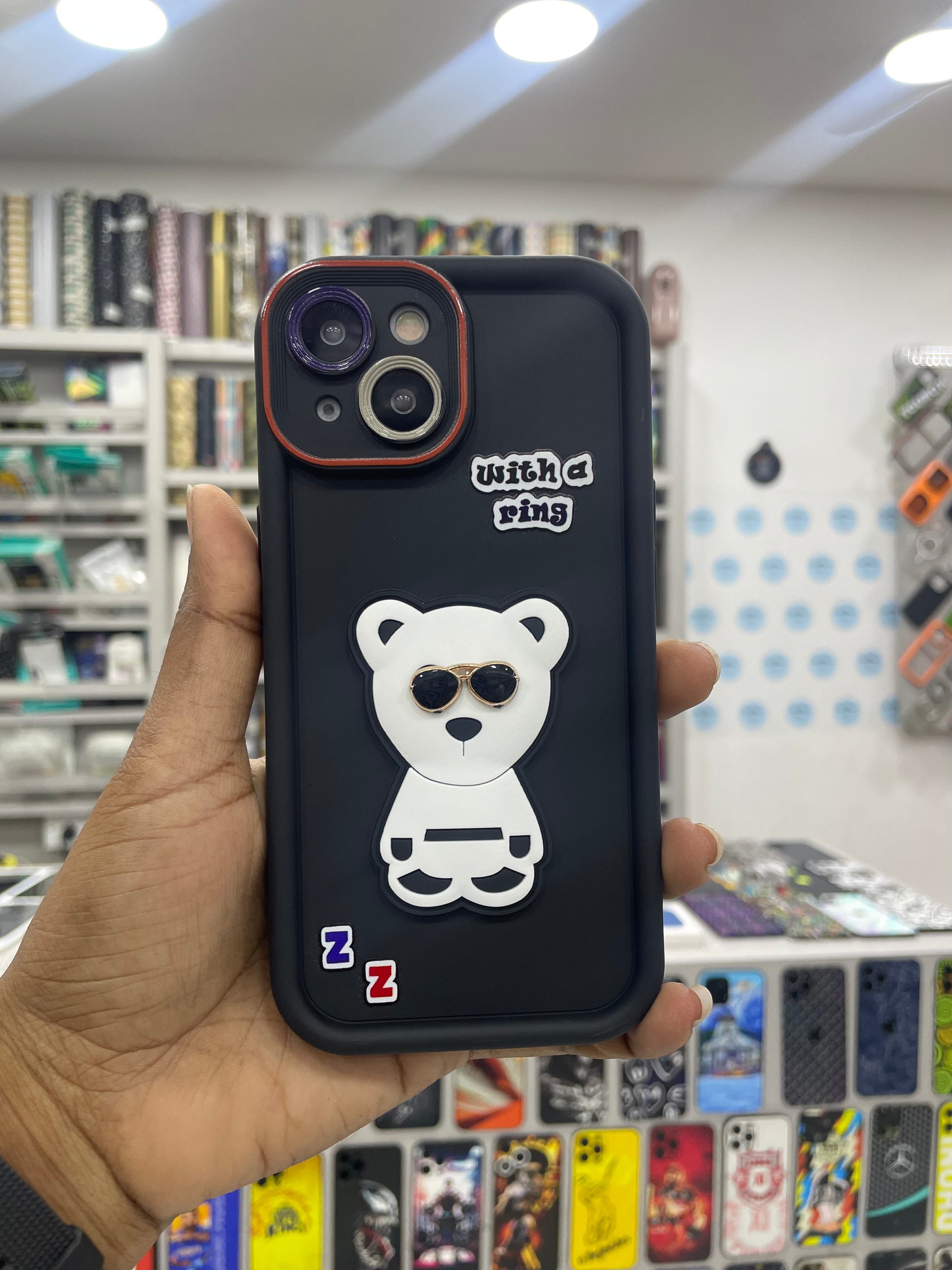 Protective Apple iPhone Back Cover - Cartoon Printed Fancy Case with Camera Protection for iPhone - Style 10