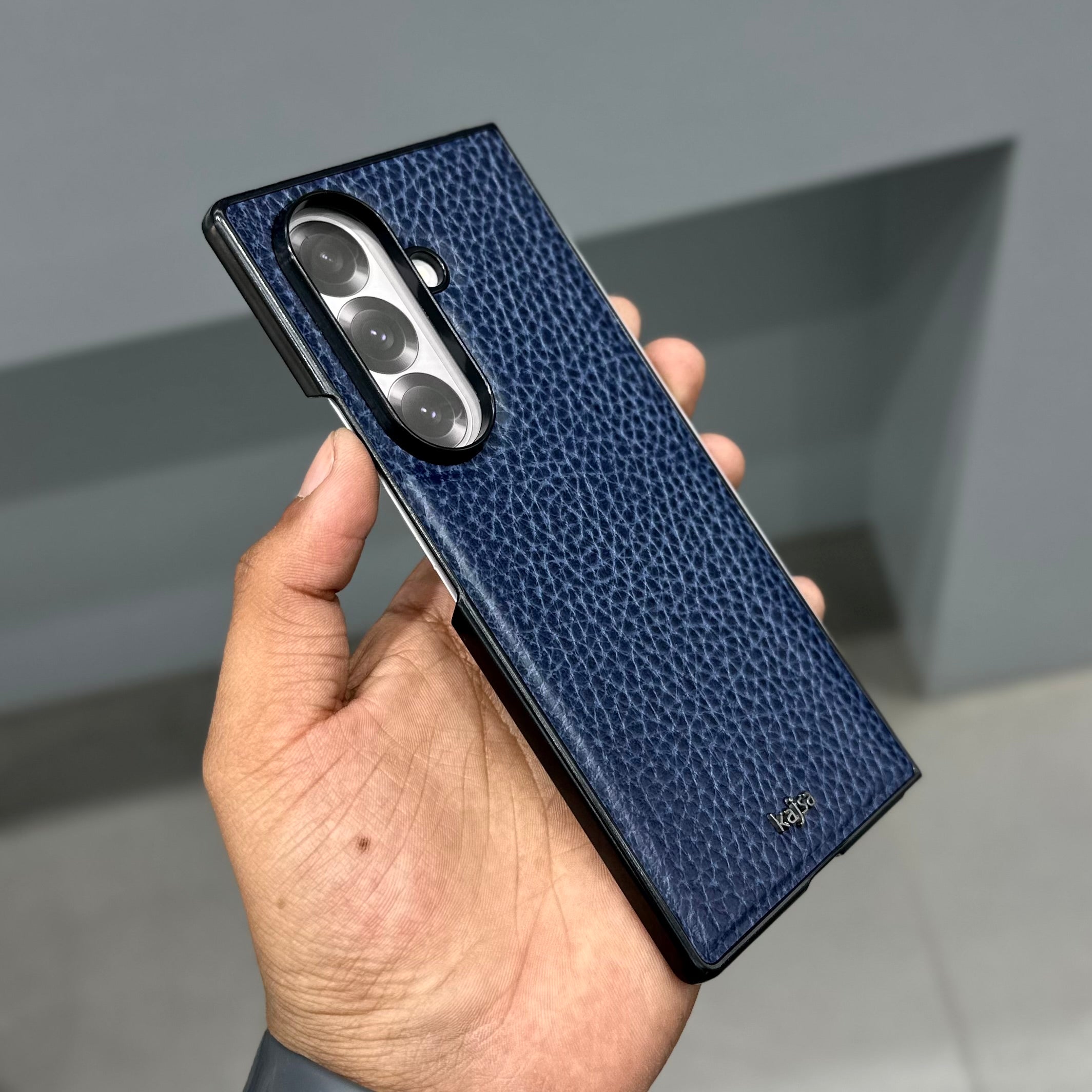 KAJSA LEATHER SAMSUNG CASE - BLUE ( No. 3380 ) Mobile Case by CoverMeUp - Style 2